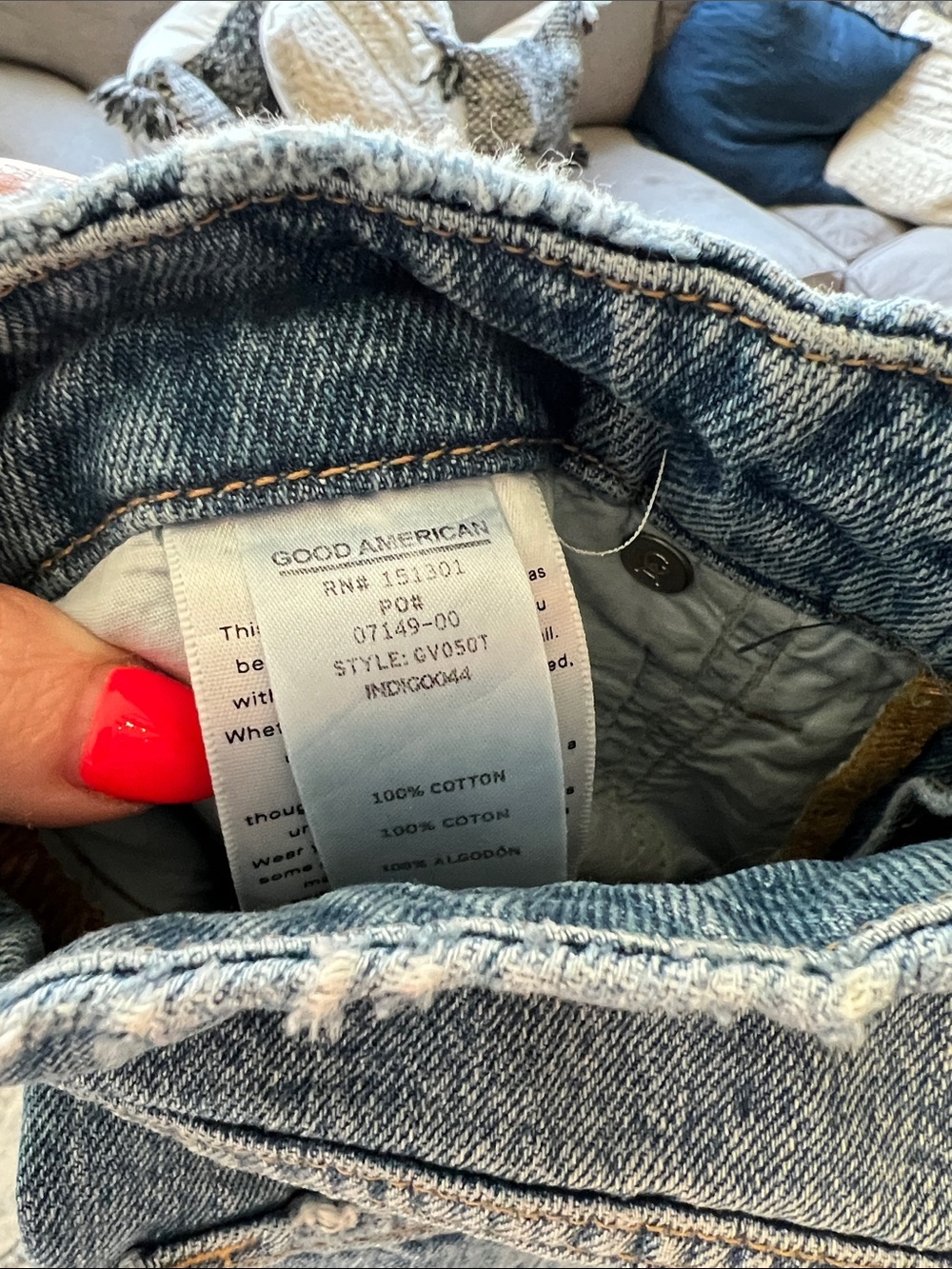 Good American Light Blue Slim Straight Jeans - Picture 4 of 4